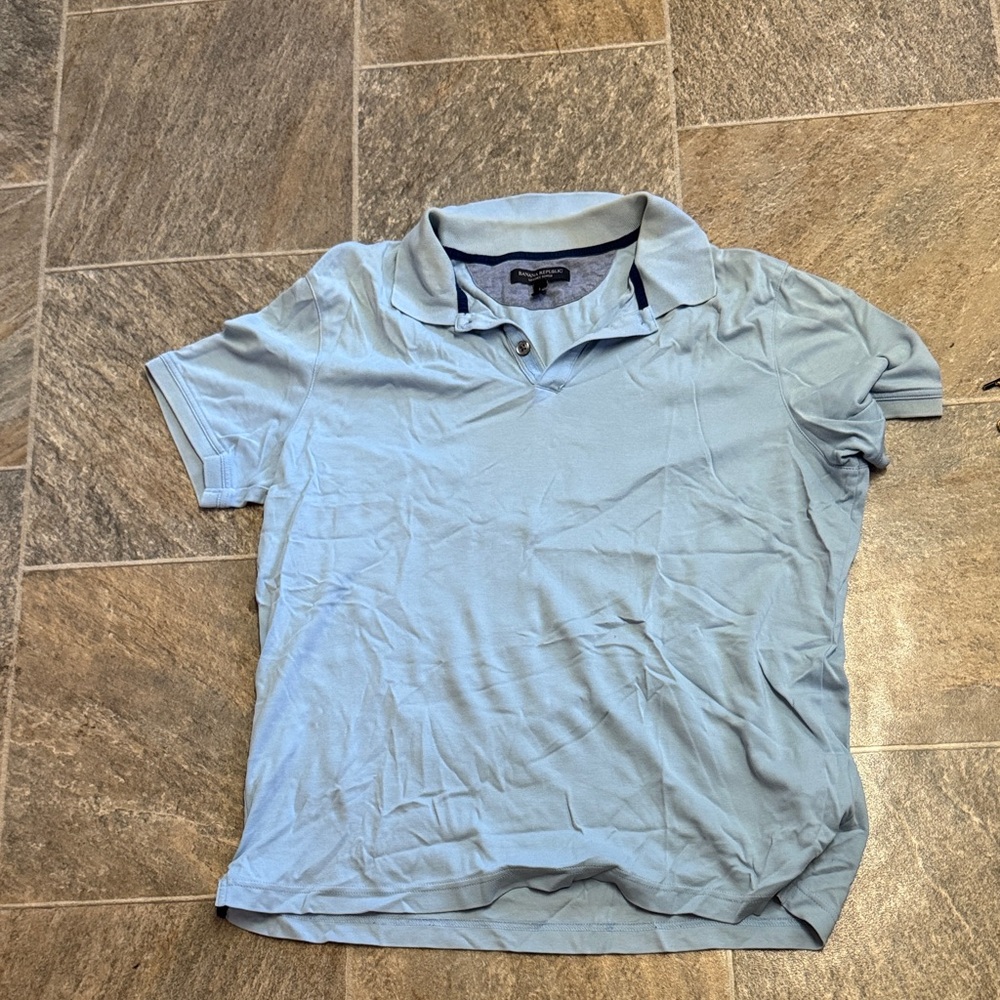 Banana Republic Sky Blue Polo Shirt